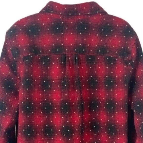 Burton  button down plaid polka dot long sleeve shirt size Large - Picture 4 of 9